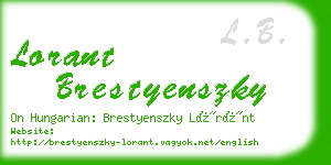 lorant brestyenszky business card
